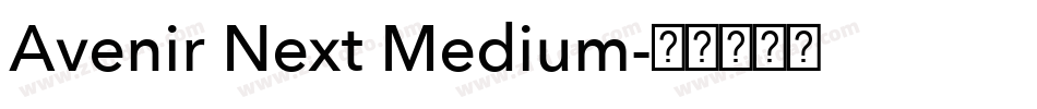 Avenir Next Medium字体转换